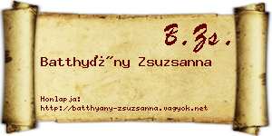 Batthyány Zsuzsanna névjegykártya