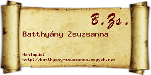 Batthyány Zsuzsanna névjegykártya