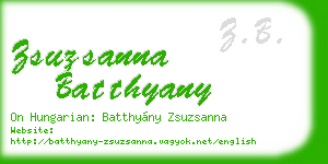 zsuzsanna batthyany business card