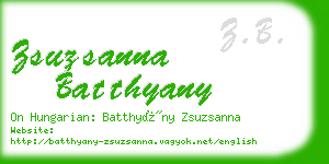 zsuzsanna batthyany business card